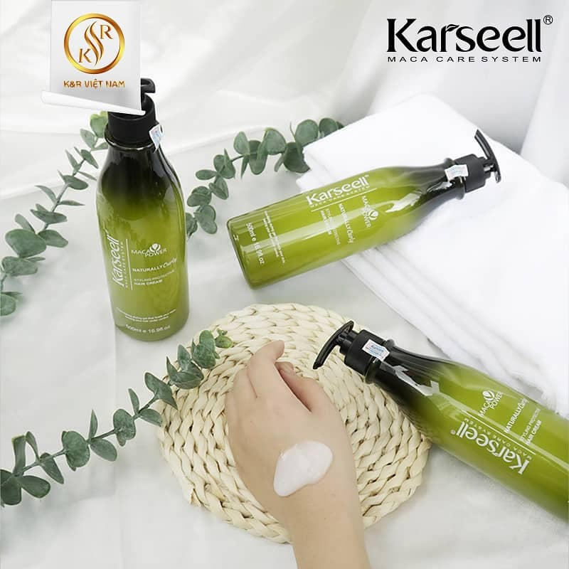 Kem Xả Khô Tạo Sóng Xoăn - Gel Bóp Xoăn KARSEELL 500ML CHÍNH HÃNG CARA SHOP