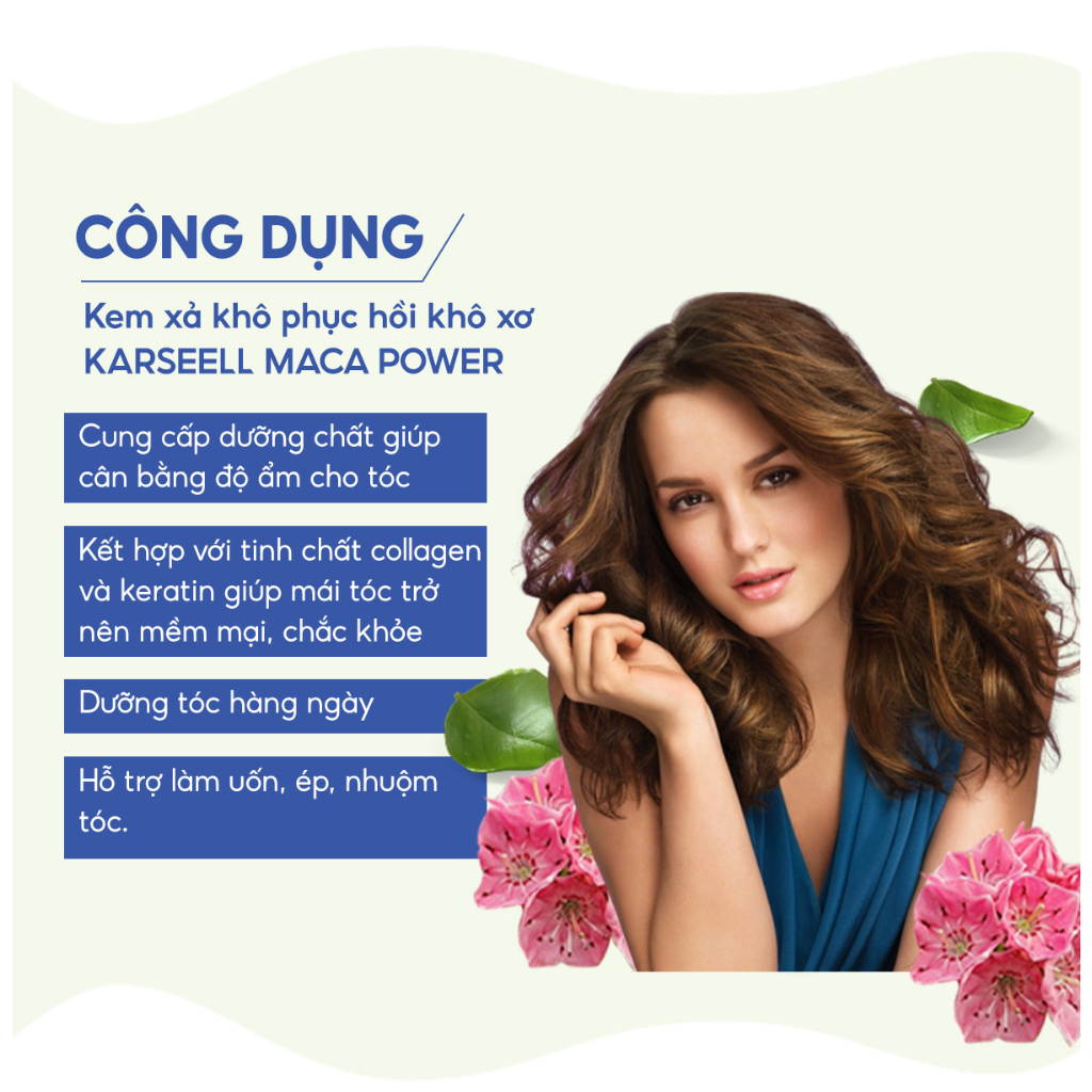 Kem Xả Khô Tạo Sóng Xoăn - Gel Bóp Xoăn KARSEELL 500ML CHÍNH HÃNG CARA SHOP