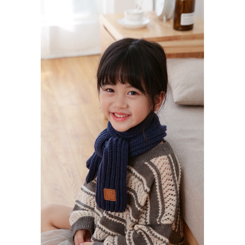 Khăn len quàng cổ mã T09 dành cho bé trai, bé gái mùa đông ấm áp dầy dặn
