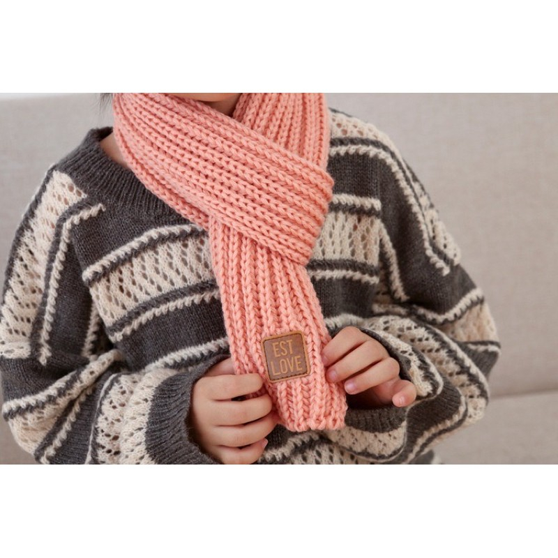 Khăn len quàng cổ mã T09 dành cho bé trai, bé gái mùa đông ấm áp dầy dặn