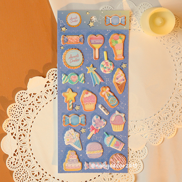 Hình dán sticker nổi 3D | Đá Quý |  hoạt hình dễ thương chống nước cho bé trai, bé gái | Nắng Decor