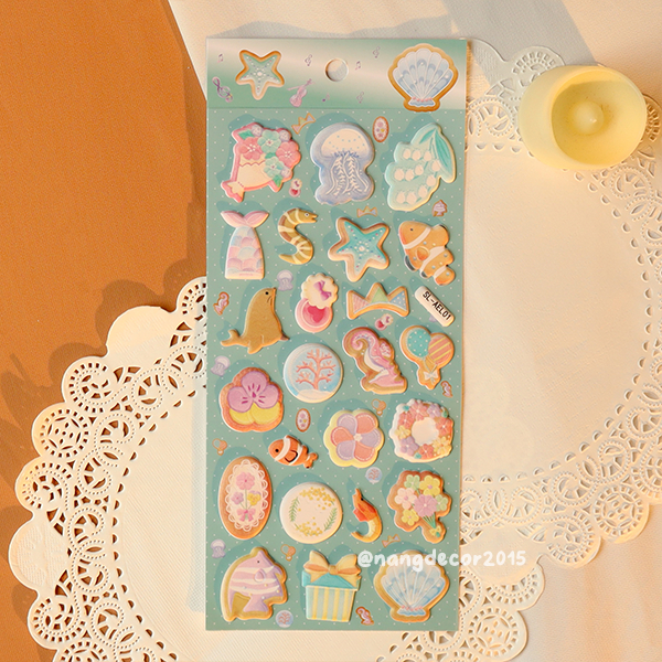 Hình dán sticker nổi 3D | Đá Quý |  hoạt hình dễ thương chống nước cho bé trai, bé gái | Nắng Decor