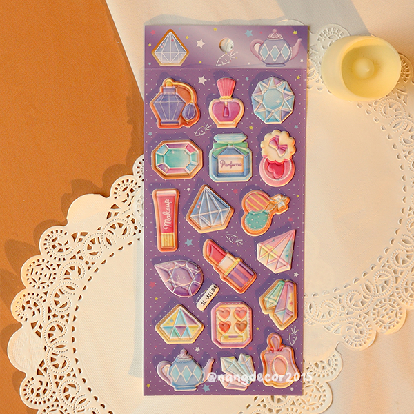 Hình dán sticker nổi 3D | Đá Quý |  hoạt hình dễ thương chống nước cho bé trai, bé gái | Nắng Decor