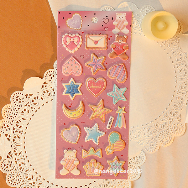 Hình dán sticker nổi 3D | Đá Quý |  hoạt hình dễ thương chống nước cho bé trai, bé gái | Nắng Decor