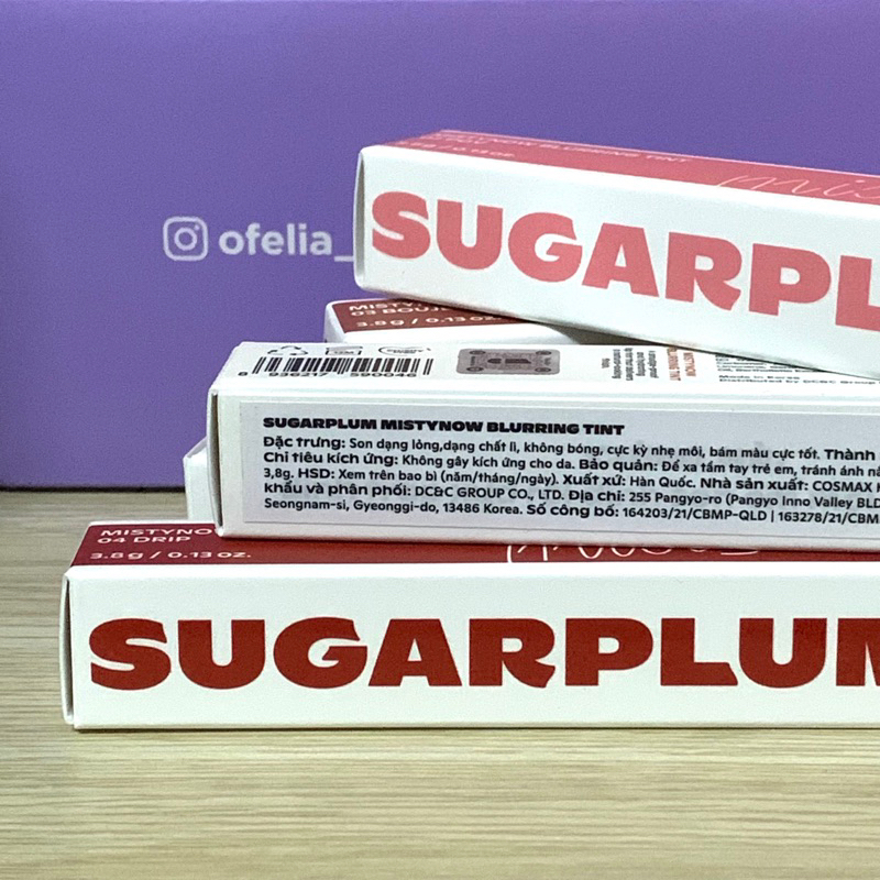 Son Tint Nước OFÉLIA SUGARPLUM MistyNow Blurring Tint 3.8g