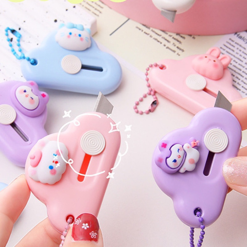 Dao rọc giấy đám mây mini Thú nổi cute  - ChanBe Store