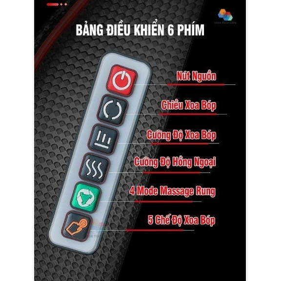 Gối massage vai gáy toàn thân đa năng cao cấp thế hệ mới 2023