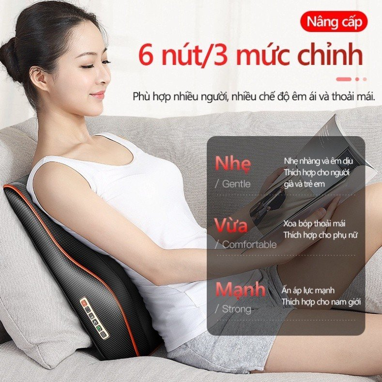 Gối massage vai gáy toàn thân đa năng cao cấp thế hệ mới 2023