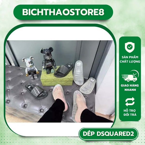 Dép Nam Gucci nam, trong suốt  mẫu hot 2023 FULL BOX