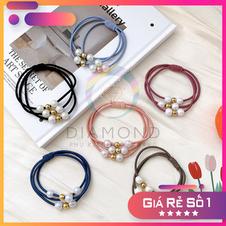 Dây cột tóc trân châu trắng diamond ct01