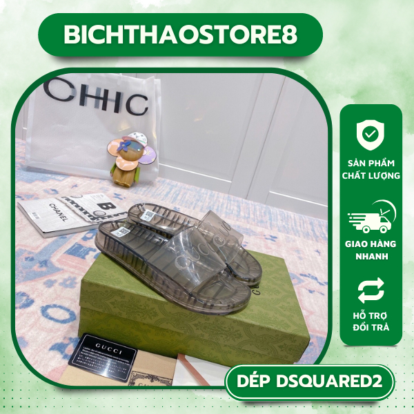 Dép Nam Gucci nam, trong suốt  mẫu hot 2023 FULL BOX