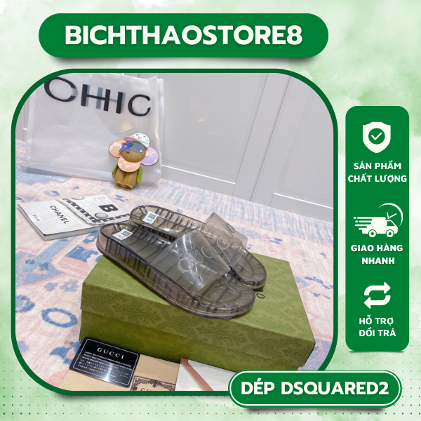 Dép Nam Gucci nam, trong suốt  mẫu hot 2023 FULL BOX