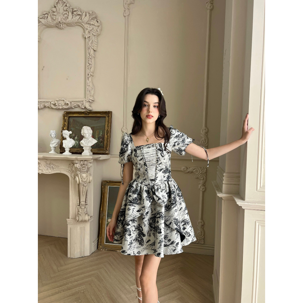 TIFFANY STUDIOS - Váy Công Chúa Mini Xòe Phong Cách Cổ Điển Vintage - SISSI DRESS