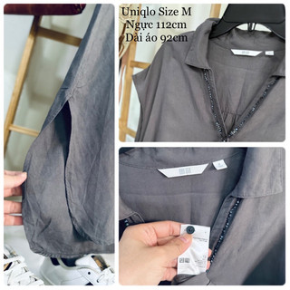 {2hand}{Uniqlo} Áo phom dài Suông Linen Uniqlo
