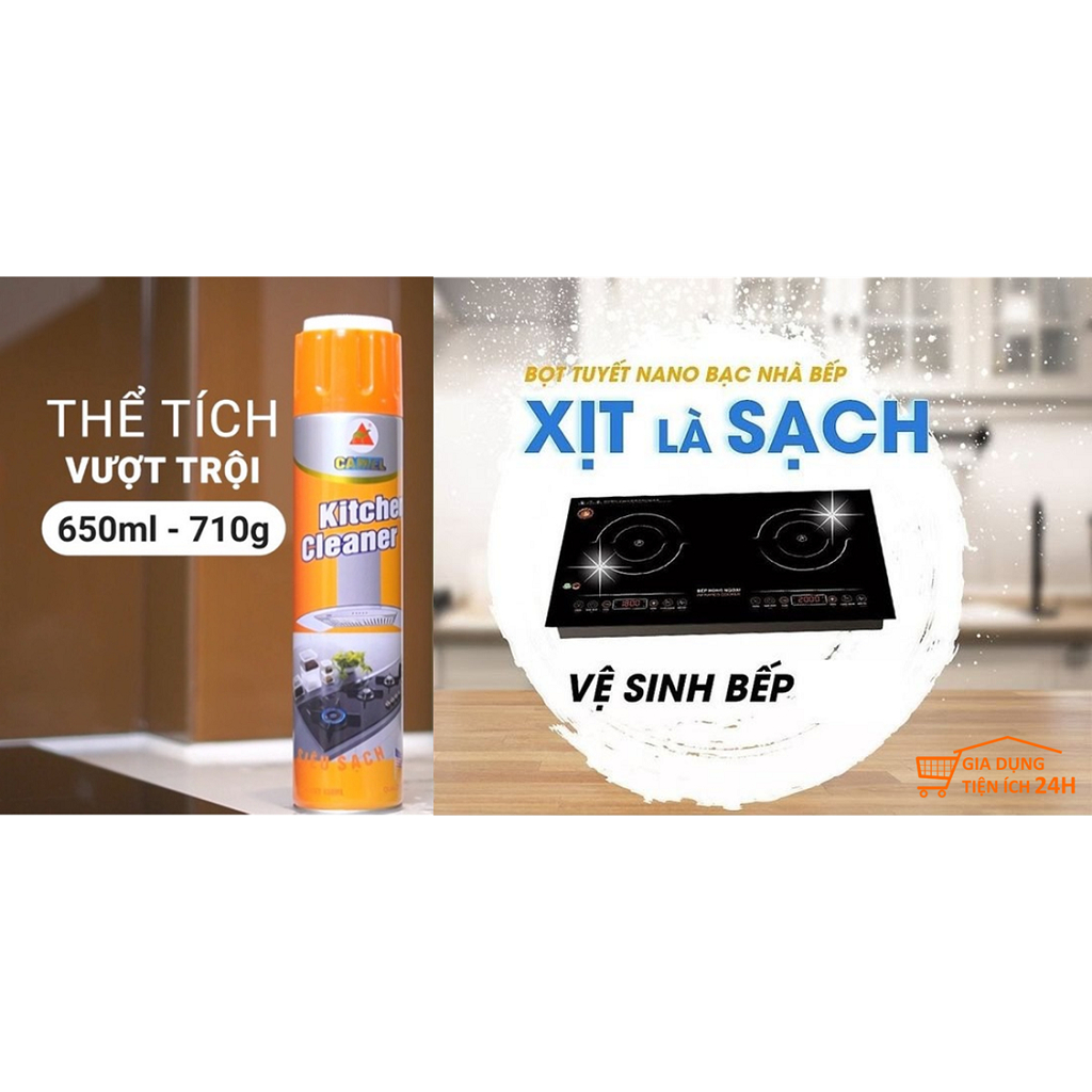 Bình xịt bọt tuyết tẩy rửa đa năng vệ sinh bếp Kitchen Cleaner Luis Tiny Shop