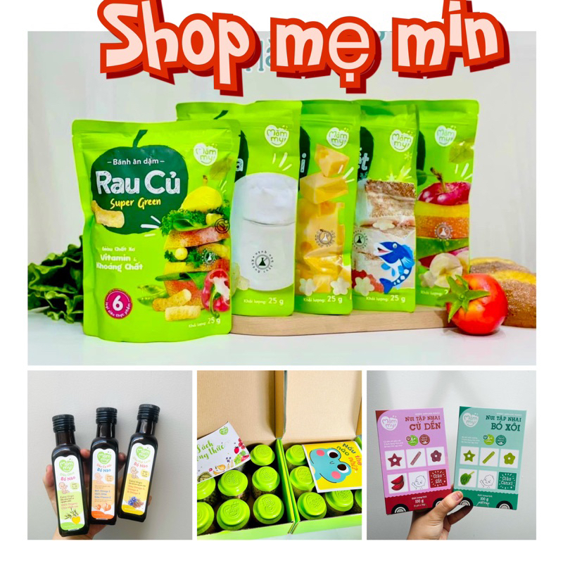 (Tổng hợp Mămmy)Hạt hữu cơ Mămmy,Bánh ăn dặm,bột ăn dặm Mămmy, Dầu cá hồi/hạt lanh,Phô mai tách muối