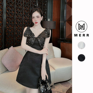 [MERR2042] Đầm Tafta Cánh Hồ Điệp Đính Kết Ảnh Thật| MERRCHUYENVAY