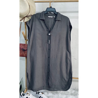 {2hand}{Uniqlo} Áo phom dài Suông Linen Uniqlo
