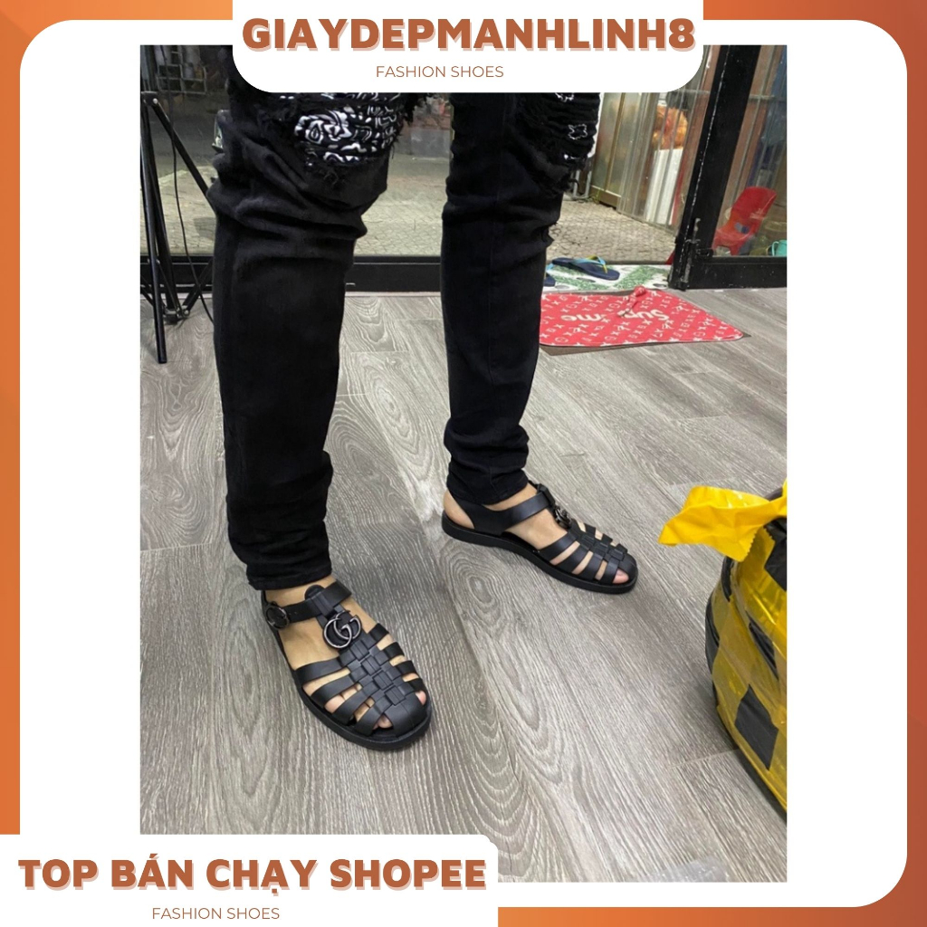 Dép Rọ G.U.C.C.I khóa cài cao cấp, Phiên bản tiết kiệm, Dép Rọ nam thời trang - ⚡TOP BÁN CHẠY⚡