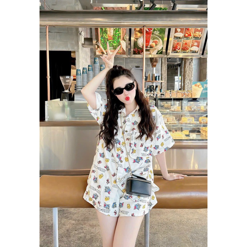 SET BỘ GẤU DÂU KAKI JEANS BIGSIZE 60-95KG