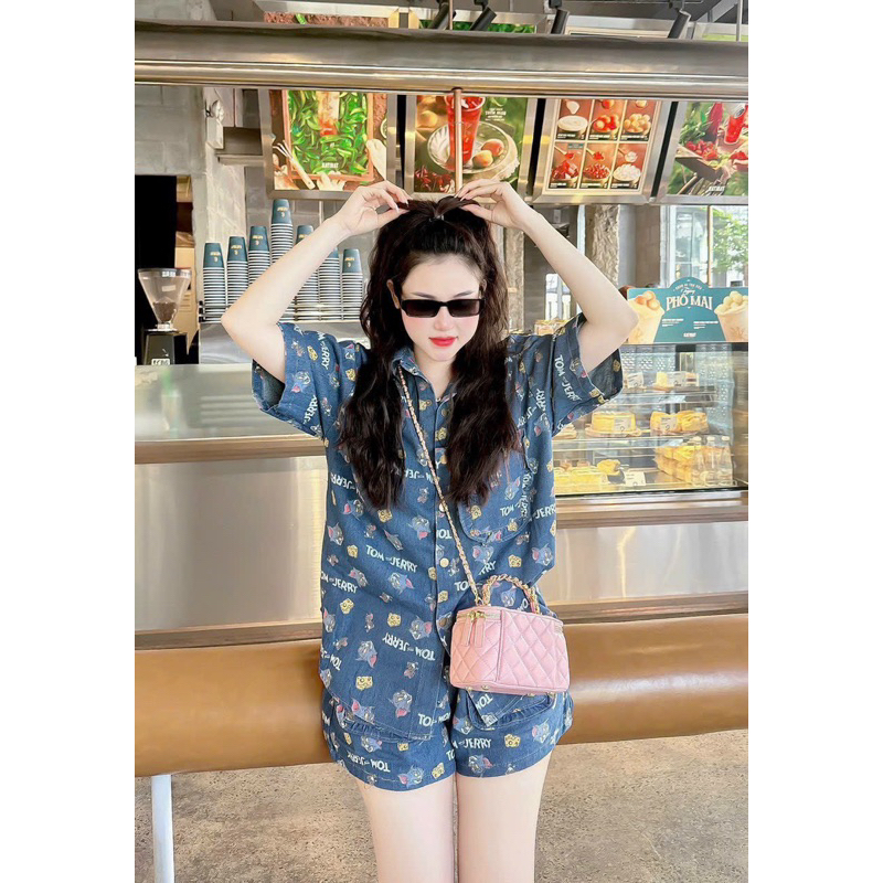 SET BỘ GẤU DÂU KAKI JEANS BIGSIZE 60-95KG