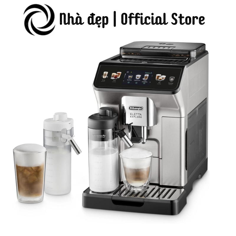 Máy Pha Cà Phê Tự Động DeLonghi ECAM 450.55.S Eletta Explore, Espresso, Cappuccino, MadeIn Italy, BH 12 Tháng, nhadep_99