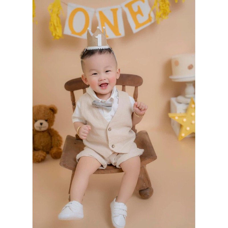 Bộ công tử Hè cho bé trai H&M sz 9-24M