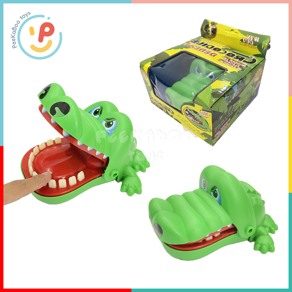 Đồ chơi cá sấu bấm răng size nhỏ 13 cm 28939 PeeKaPaw Toys