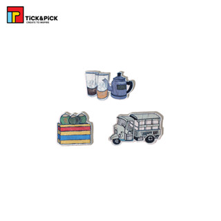 Nam Châm Gỗ TICK & PICK Decor Gắn Tủ Lạnh, Quà Lưu niệm Nước Dừa, Xe Lam, Cà Phê