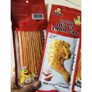 Snack tăm cay hình đùi gà thơm cay, tăm cay, que cay, đồ ăn vặt hot cổng trường
