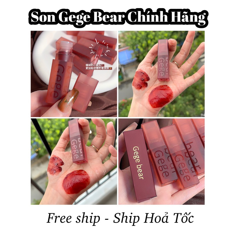 SON GEGEBEAR VỎ NHUNG ĐỎ