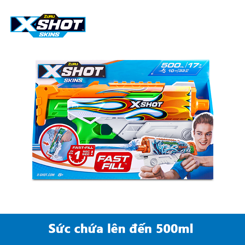 Đồ Chơi Phun Nước Siêu Cấp Xshot Skins 500Ml_Blazer XSHOT X11854D Cho Bé 5 Tuổi Trở Lên