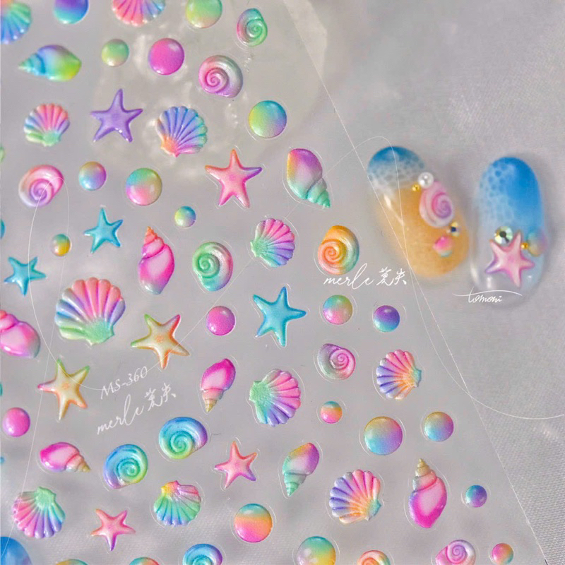 Sticker dán móng tay lụa in 3D sắc nét loại đẹp