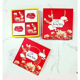 Set 10 hộp trung thu đoàn viên sen đỏ