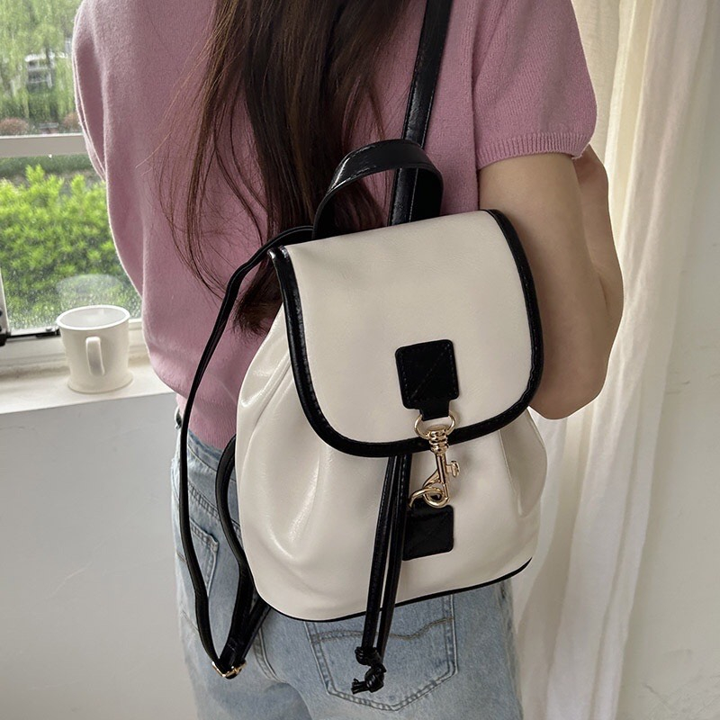 Ba lô nhỏ màu sắc tương phản phong cách thời trang mã T38