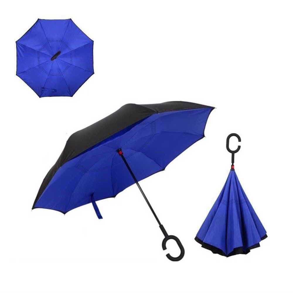 Ô Gấp Ngược, Dù Che Mưa Nắng Thông Minh Cao Cấp 2 Lớp Nhiều Màu