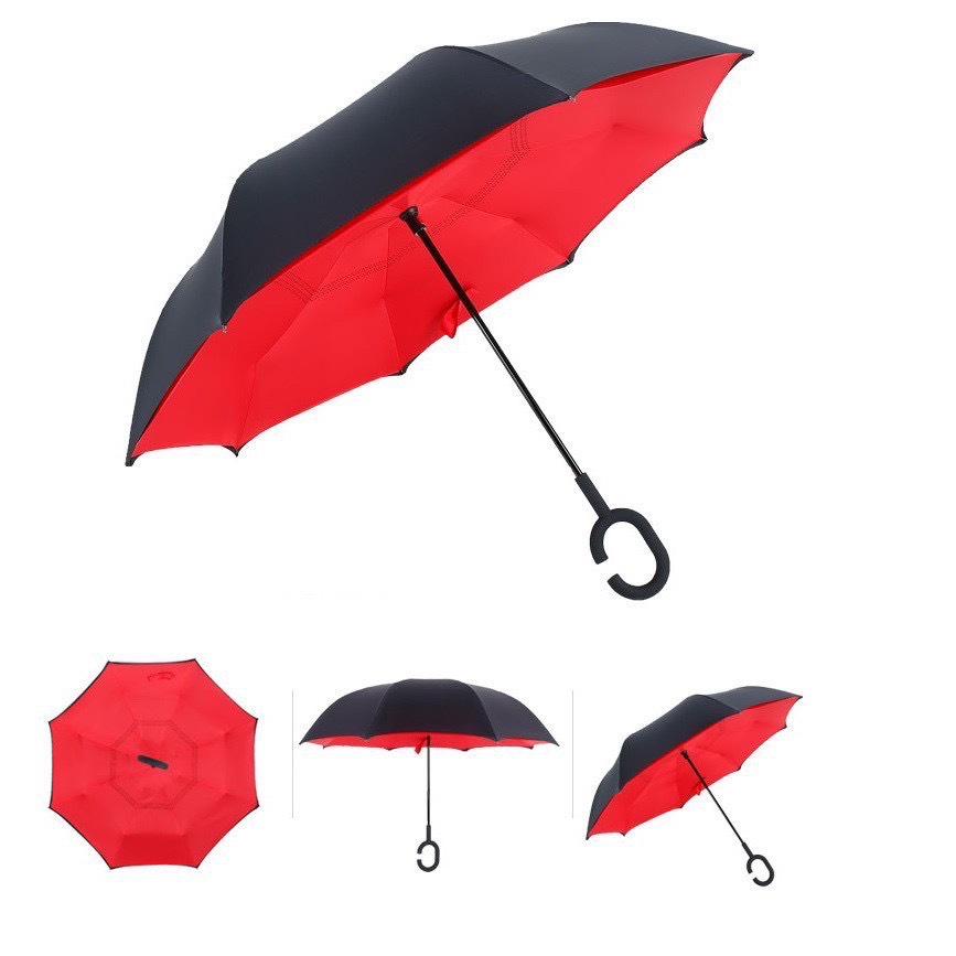Ô Gấp Ngược, Dù Che Mưa Nắng Thông Minh Cao Cấp 2 Lớp Nhiều Màu