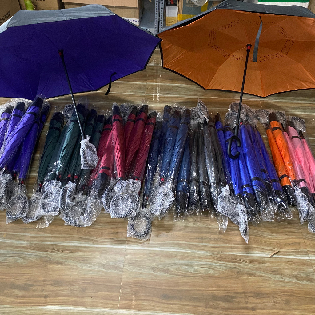Ô Gấp Ngược, Dù Che Mưa Nắng Thông Minh Cao Cấp 2 Lớp Nhiều Màu