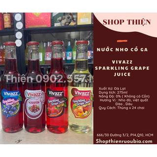 Nước nho có ga vivazz sparkling grape juice 275ml