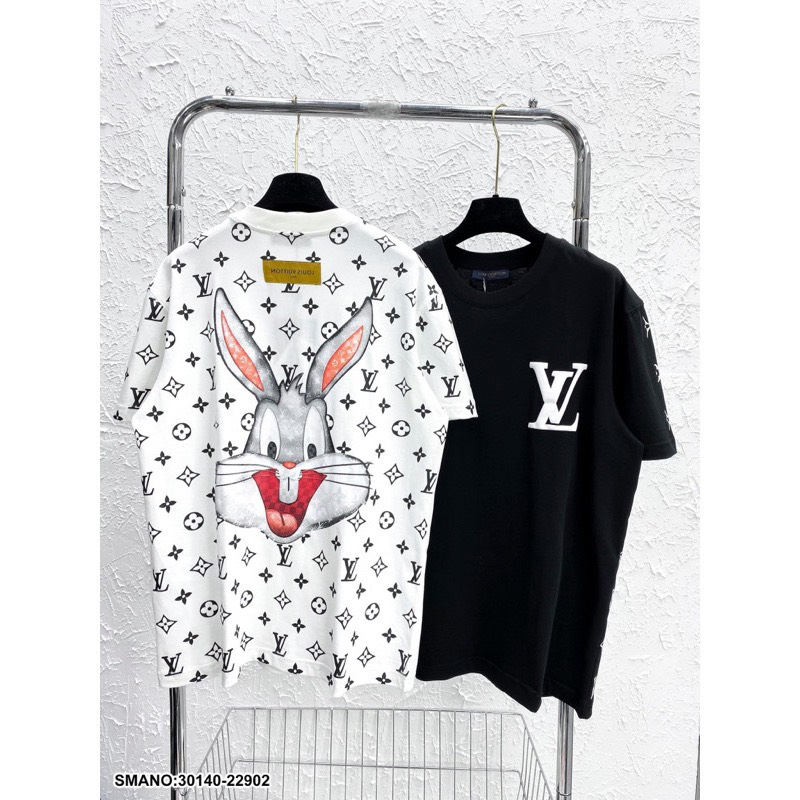 Áo thun Lờ Vê in hình thỏ Áo phông Nam Nữ cotton dày dặn in hình cực đẹp