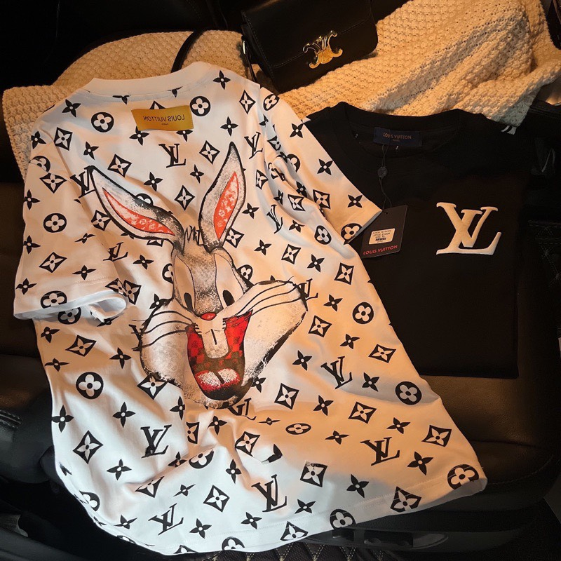 Áo thun Lờ Vê in hình thỏ Áo phông Nam Nữ cotton dày dặn in hình cực đẹp