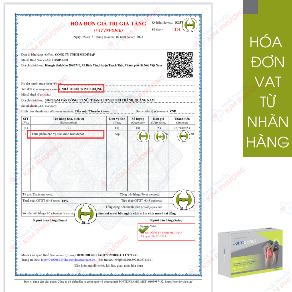 Jointdepot viên xương khớp hỗ trợ giảm đau, thoái hóa khớp - Hộp 40 viên Medimap Joint Depot