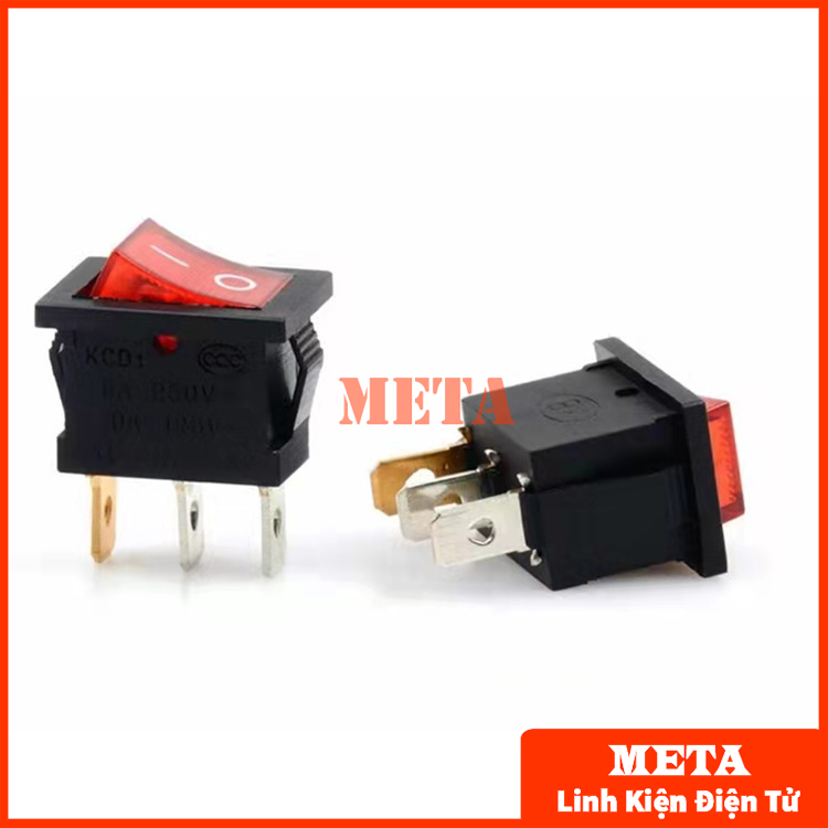 Công Tắc Bập Bênh KDC1-11 3A/250VAC 2 Chân - Kích Thước 8.5*13.5mm - Màu Đỏ