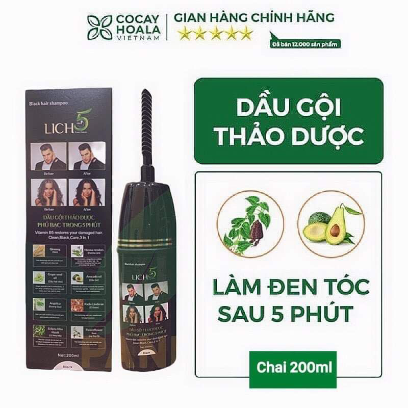 CHAI DẦU GỘI ĐẦU THẢO DƯỢC LICH5 - ONA[Chính hãng]