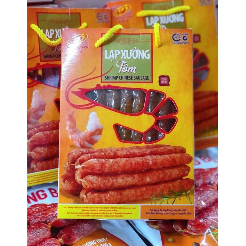 Lạp xưởng tôm Tân Huê Viên hộp 500g