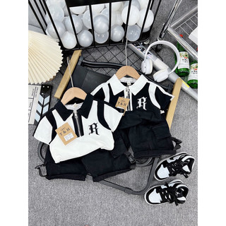 Set quần áo bẻ cổ bé trai