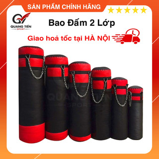 Bao cát tập đấm đã nhồi 2 lớp đủ kích thước giao hàng tại Hà Nội