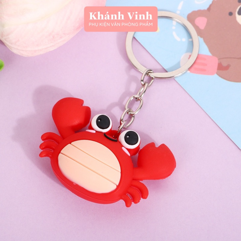 Bộ 4 Móc Khoá Hình Tôm Cua Càng Xanh Đỏ - Hải Sản Cao Cấp