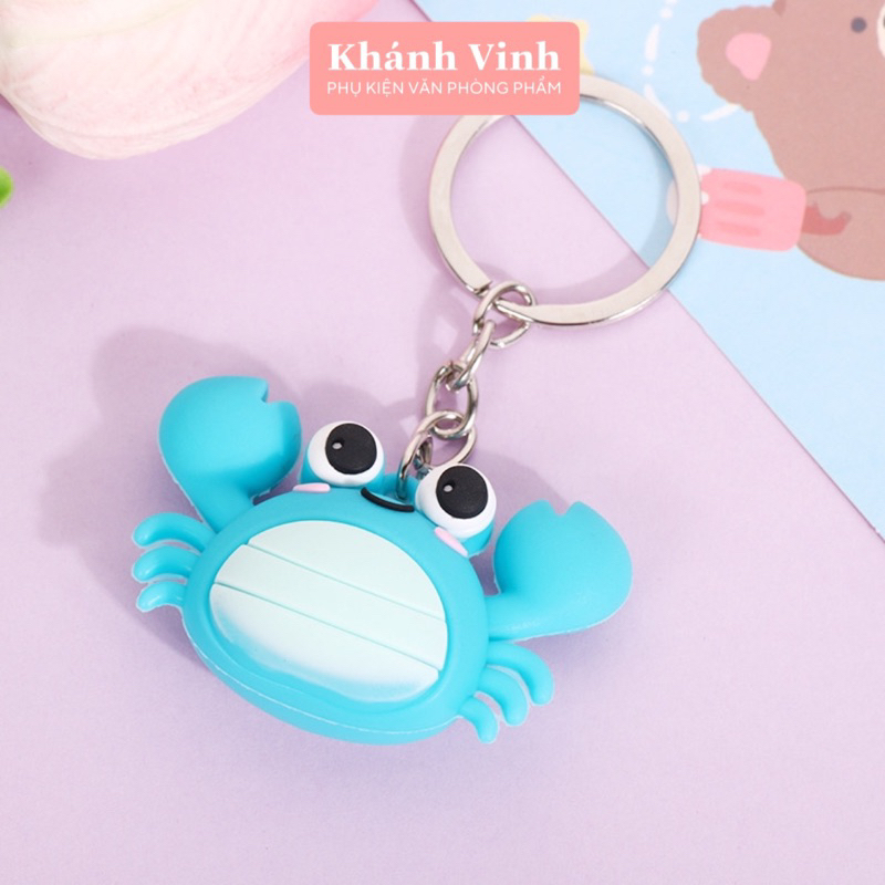 Bộ 4 Móc Khoá Hình Tôm Cua Càng Xanh Đỏ - Hải Sản Cao Cấp