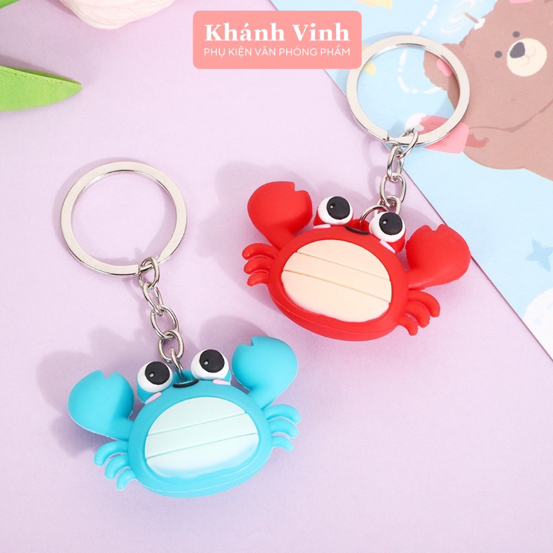 Bộ 4 Móc Khoá Hình Tôm Cua Càng Xanh Đỏ - Hải Sản Cao Cấp